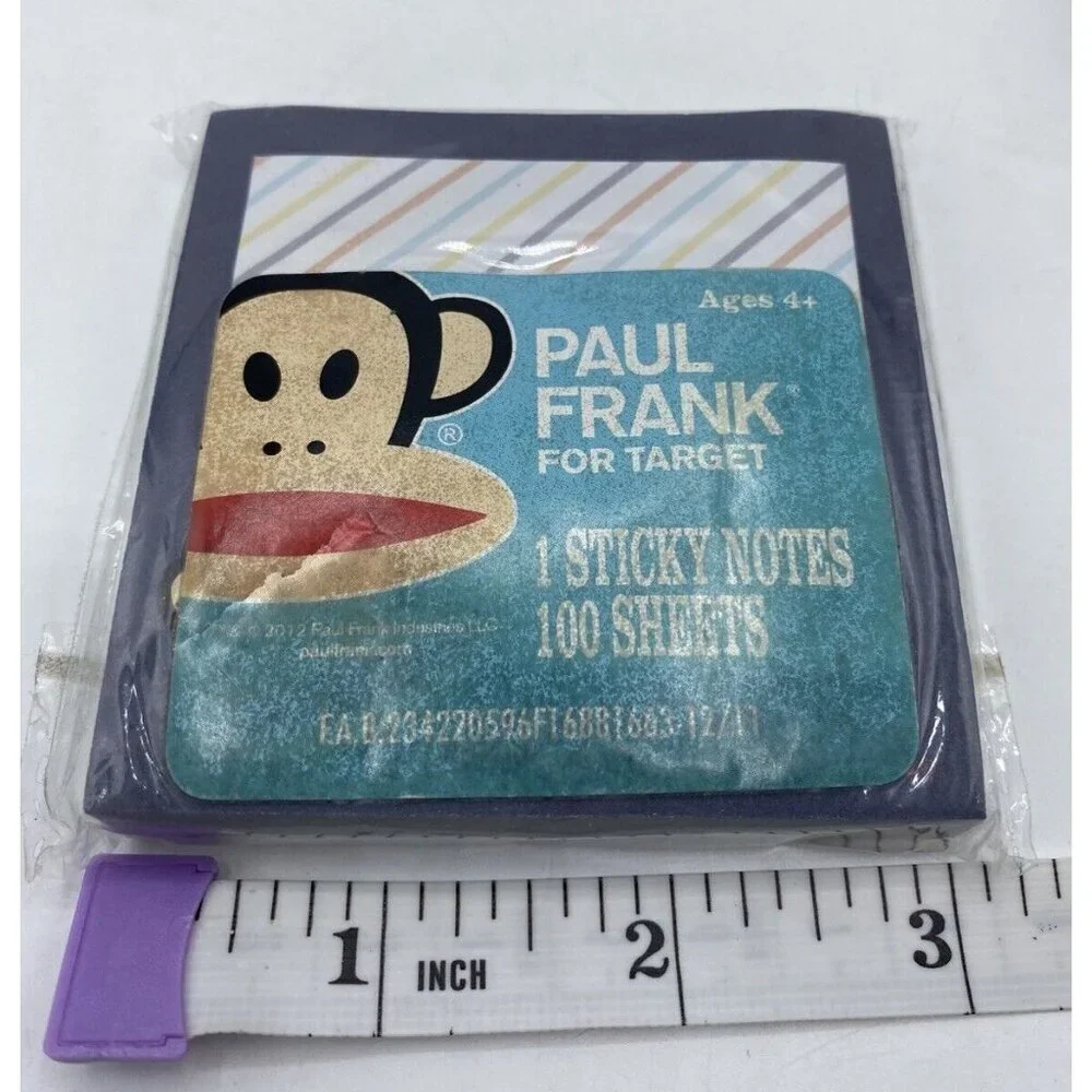 Paul Frank Sticky Notes 3 Inch 100 Sheets Memo Cube Julius The Monkey 90s Y2K